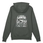 I Support LGBTQ Oversize Hoodie – Antrasit – arka görünüm