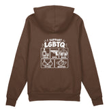 I Support LGBTQ Oversize Hoodie – Kahverengi – arka görünüm