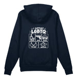 I Support LGBTQ Oversize Hoodie – Lacivert – arka görünüm