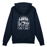 I Support LGBTQ Oversize Hoodie – Lacivert – arka görünüm