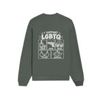 I Support LGBTQ Oversize Sweatshirt – Antrasit – arka görünüm