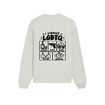 I Support LGBTQ Oversize Sweatshirt – Beyaz – arka görünüm
