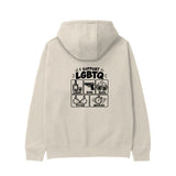 I Support LGBTQ Hoodie – Krem – arka görünüm