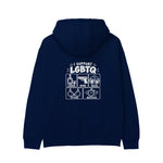 I Support LGBTQ Hoodie – Lacivert – arka görünüm