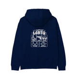 I Support LGBTQ Hoodie – Lacivert – arka görünüm