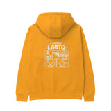 I Support LGBTQ Hoodie – Turuncu – arka görünüm