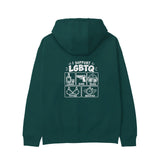 I Support LGBTQ Hoodie – Koyu Yeşil – arka görünüm