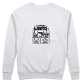 I Support LGBTQ Sweatshirt – Beyaz – arka görünüm