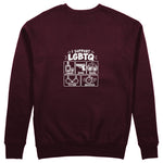 I Support LGBTQ Sweatshirt – Bordo – arka görünüm