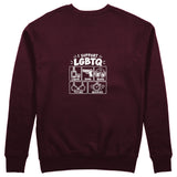 I Support LGBTQ Sweatshirt – Bordo – arka görünüm