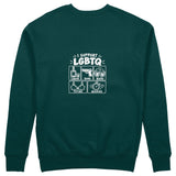 I Support LGBTQ Sweatshirt – Koyu Yeşil – arka görünüm
