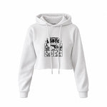 I Support LGBTQ Crop Hoodie – Beyaz – ön görünüm