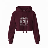 I Support LGBTQ Crop Hoodie – Bordo – ön görünüm