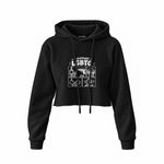 I Support LGBTQ Crop Hoodie – Siyah – ön görünüm