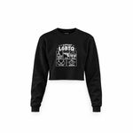 I Support LGBTQ Crop Sweatshirt – Siyah – ön görünüm