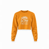 I Support LGBTQ Crop Sweatshirt – Turuncu – ön görünüm