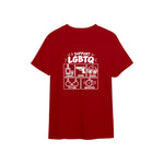 I Support LGBTQ Tişört — Kırmızı — arka görünüm