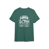 I Support LGBTQ Tişört — Yeşil — arka görünüm