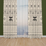Light Aztec - Ethnic Patterned Background Curtain