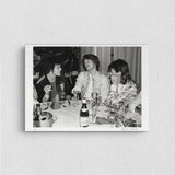 Lou Reed, Mick Jagger, David Bowie Cafe Royale London July 1973 Kanvas Tablo