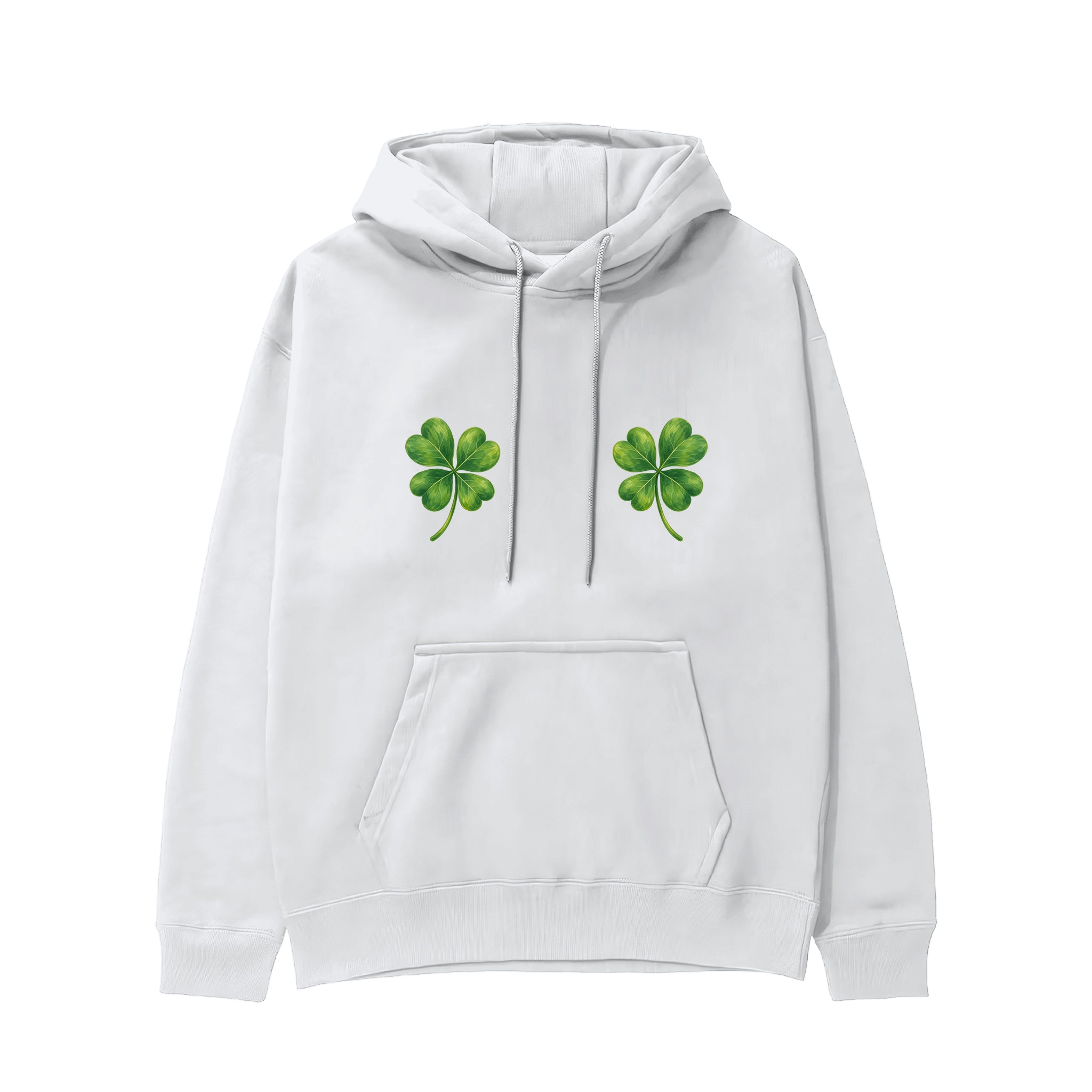 Lucky Twins Hoodie - Beyaz - ön görünüm