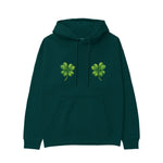 Lucky Twins Hoodie - Koyu Yeşil - ön görünüm