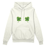 Lucky Twins Oversize Hoodie - Beyaz - ön görünüm