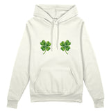 Lucky Twins Oversize Hoodie - Beyaz - ön görünüm