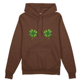 Lucky Twins Oversize Hoodie - Kahverengi - ön görünüm