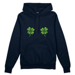 Lucky Twins Oversize Hoodie - Lacivert - ön görünüm