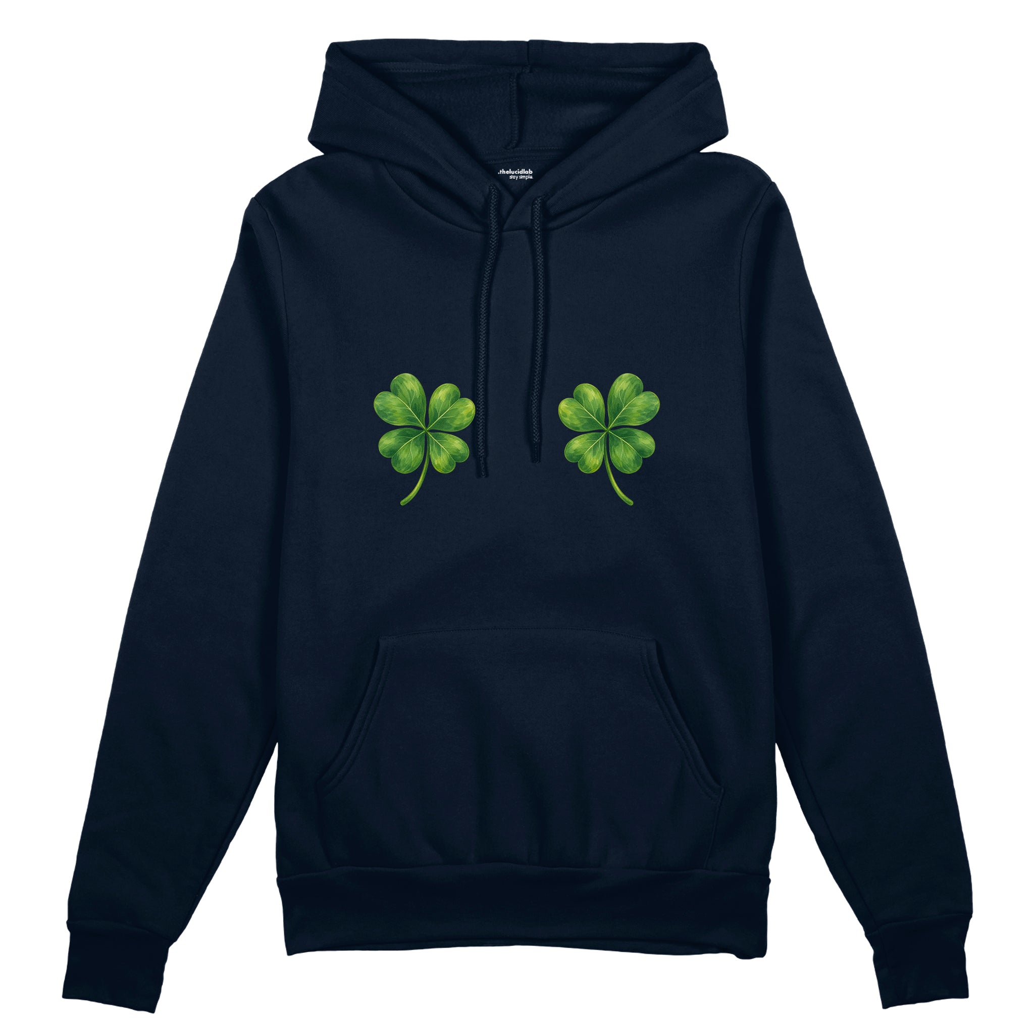 Lucky Twins Oversize Hoodie - Lacivert - ön görünüm