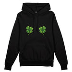 Lucky Twins Oversize Hoodie - Siyah - ön görünüm