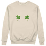Lucky Twins Sweatshirt - Krem - ön görünüm