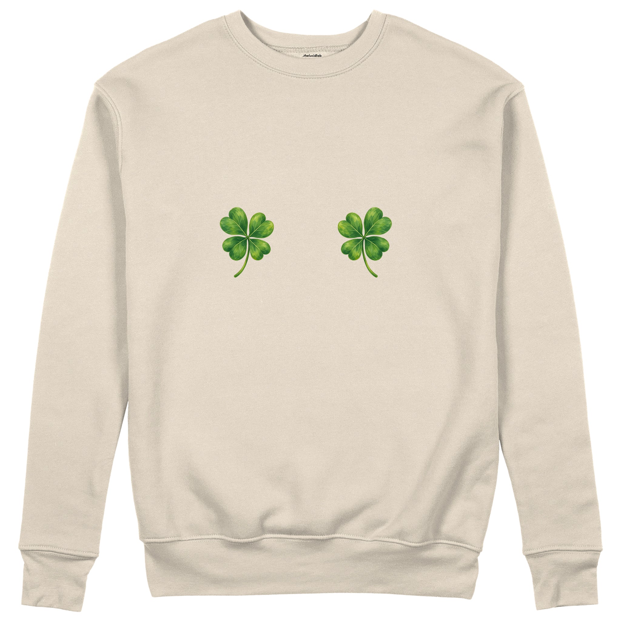 Lucky Twins Sweatshirt - Krem - ön görünüm