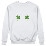 Lucky Twins Sweatshirt - Beyaz - ön görünüm