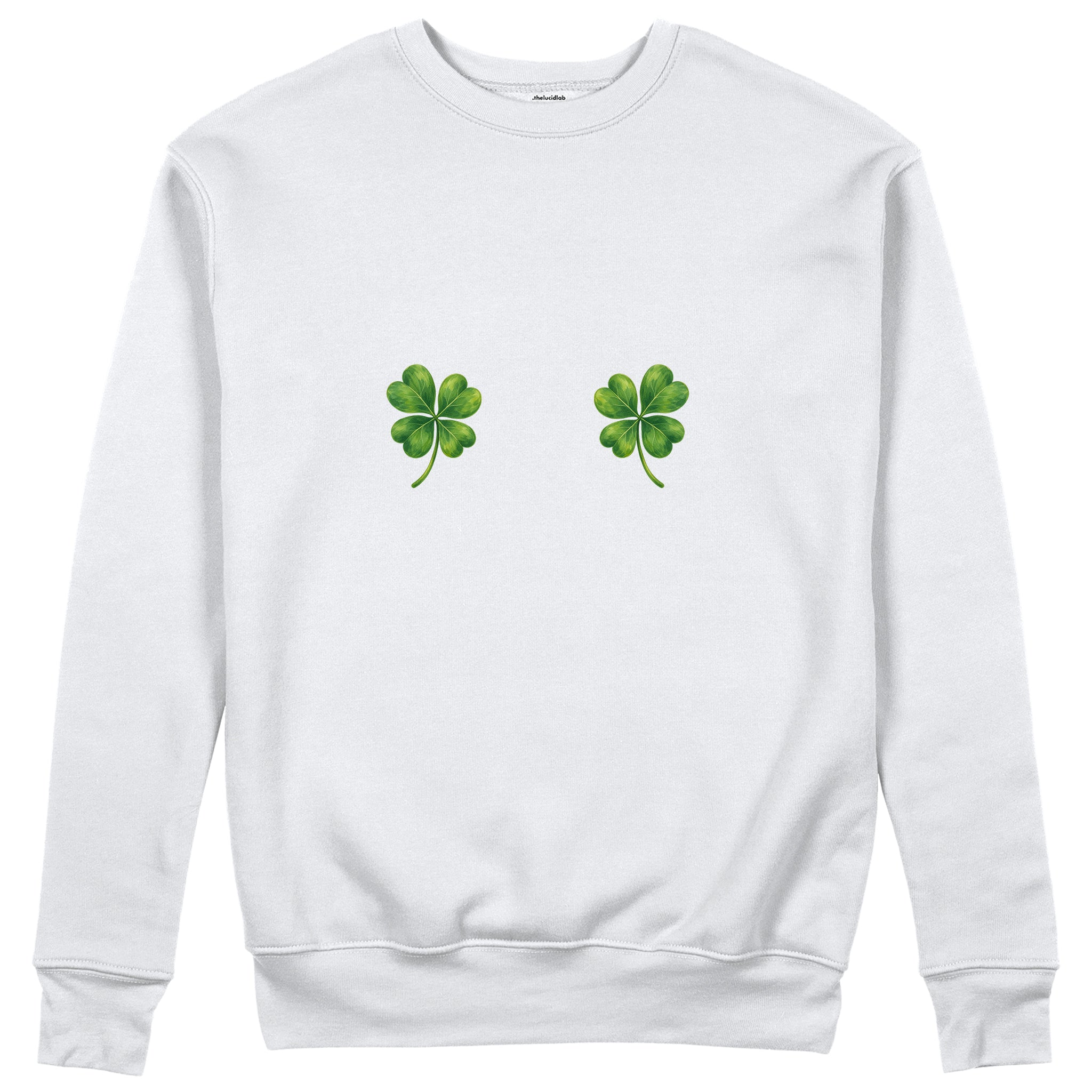 Lucky Twins Sweatshirt - Beyaz - ön görünüm