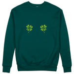 Lucky Twins Sweatshirt - Koyu Yeşil - ön görünüm