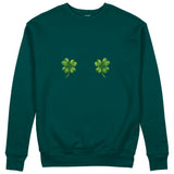 Lucky Twins Sweatshirt - Koyu Yeşil - ön görünüm