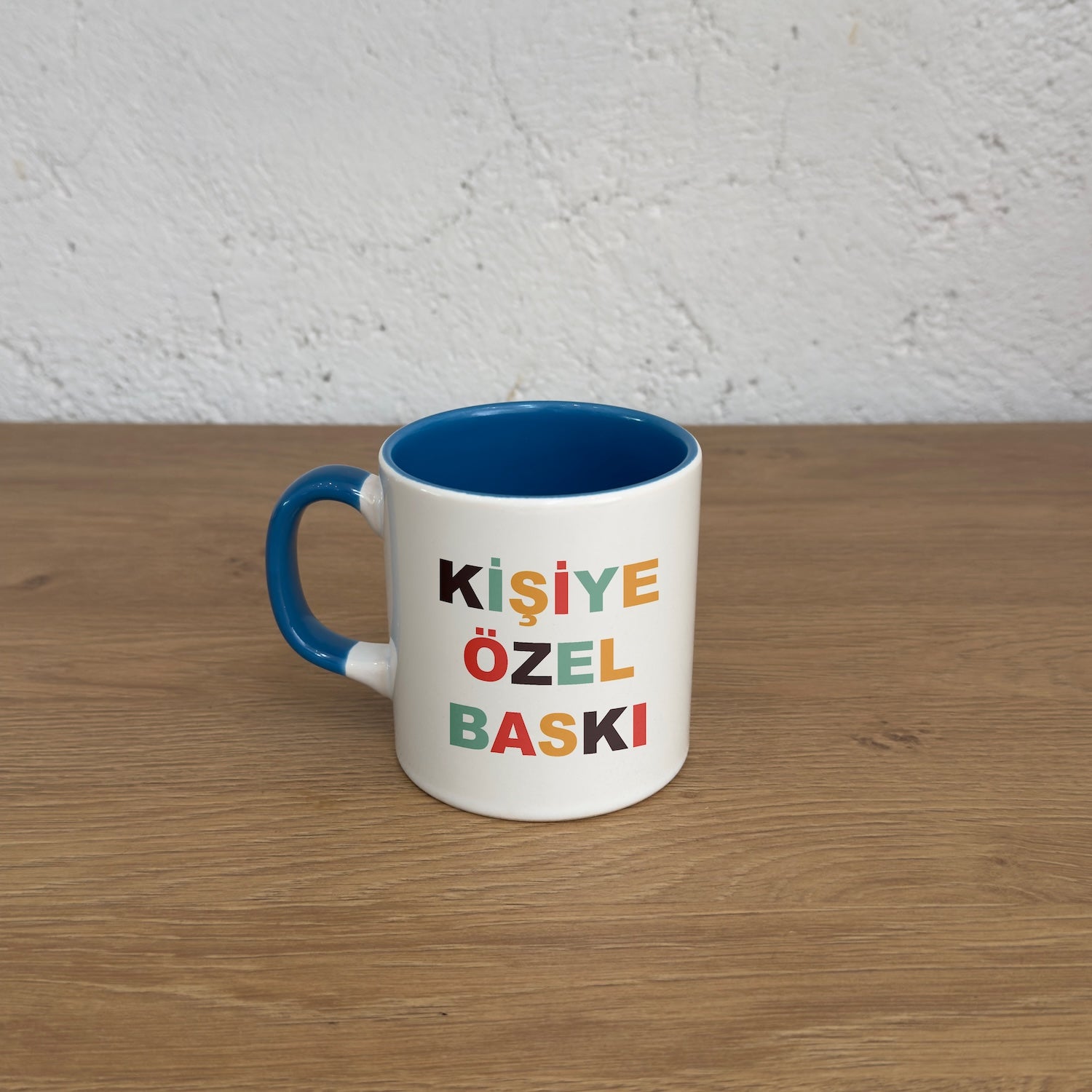 Kişiye Özel İçi / Dışı Renkli Kulplu Bardak