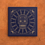 Mexican Skull Deep Blue Mandala Kanvas Tablo