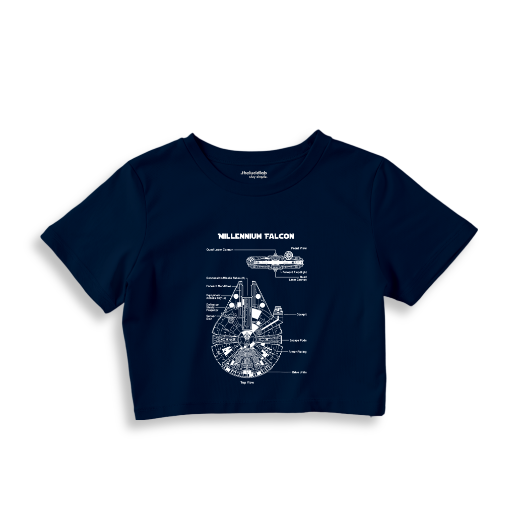 Millennium Falcon Crop Tişört