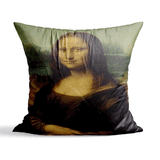 Mona Lisa Çift Taraflı Kırlent Kılıfı 2 Adet
