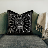 Mexican Skull Black/White Mandala Çift Taraflı Kırlent Kılıfı 2 Adet