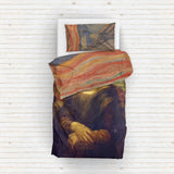 Mona Lisa &amp; Scream Double Sided Duvet Cover Set