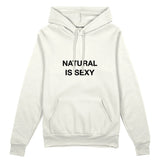 Natural Is Sexy Oversize Hoodie – Beyaz – ön görünüm