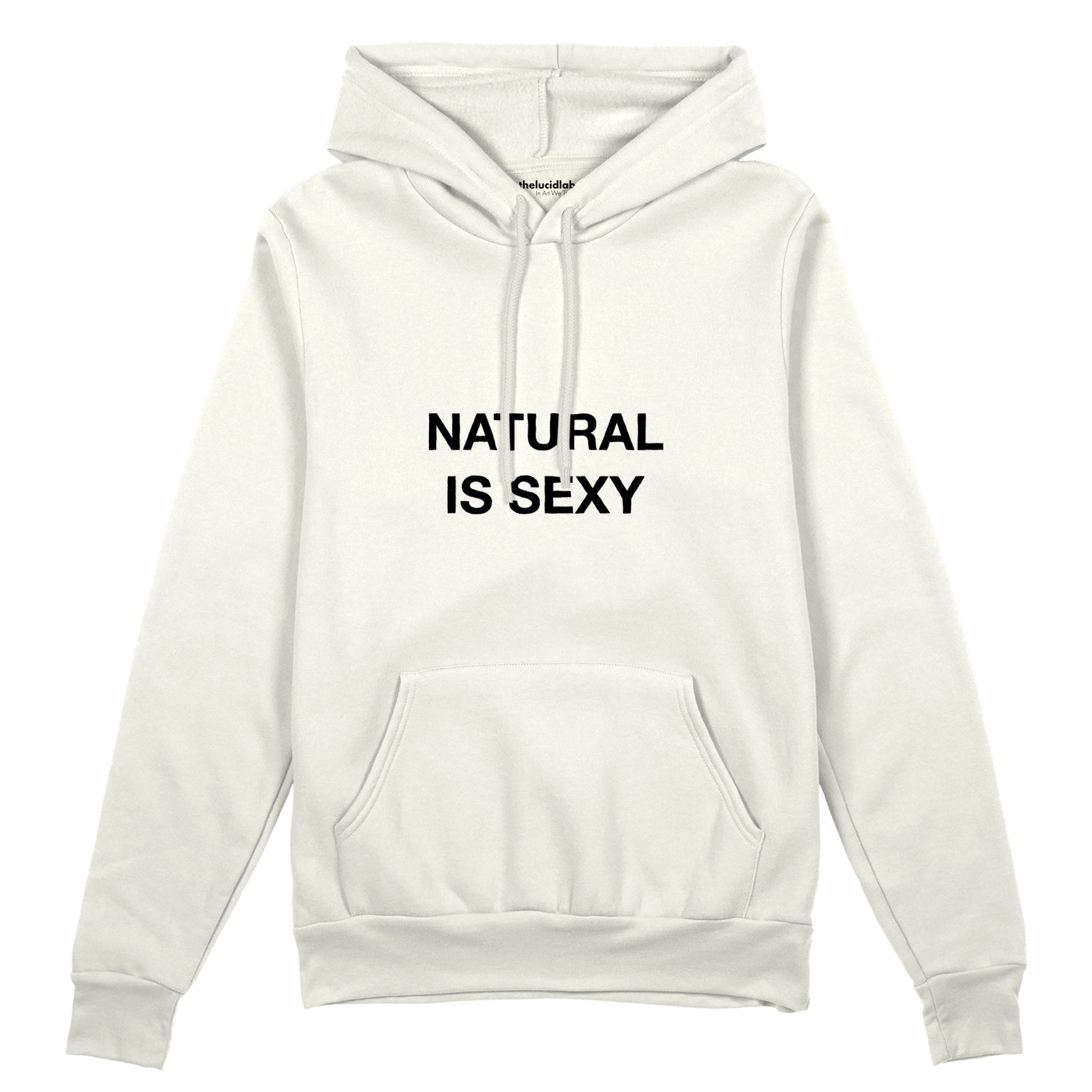 Natural Is Sexy Oversize Hoodie – Beyaz – ön görünüm