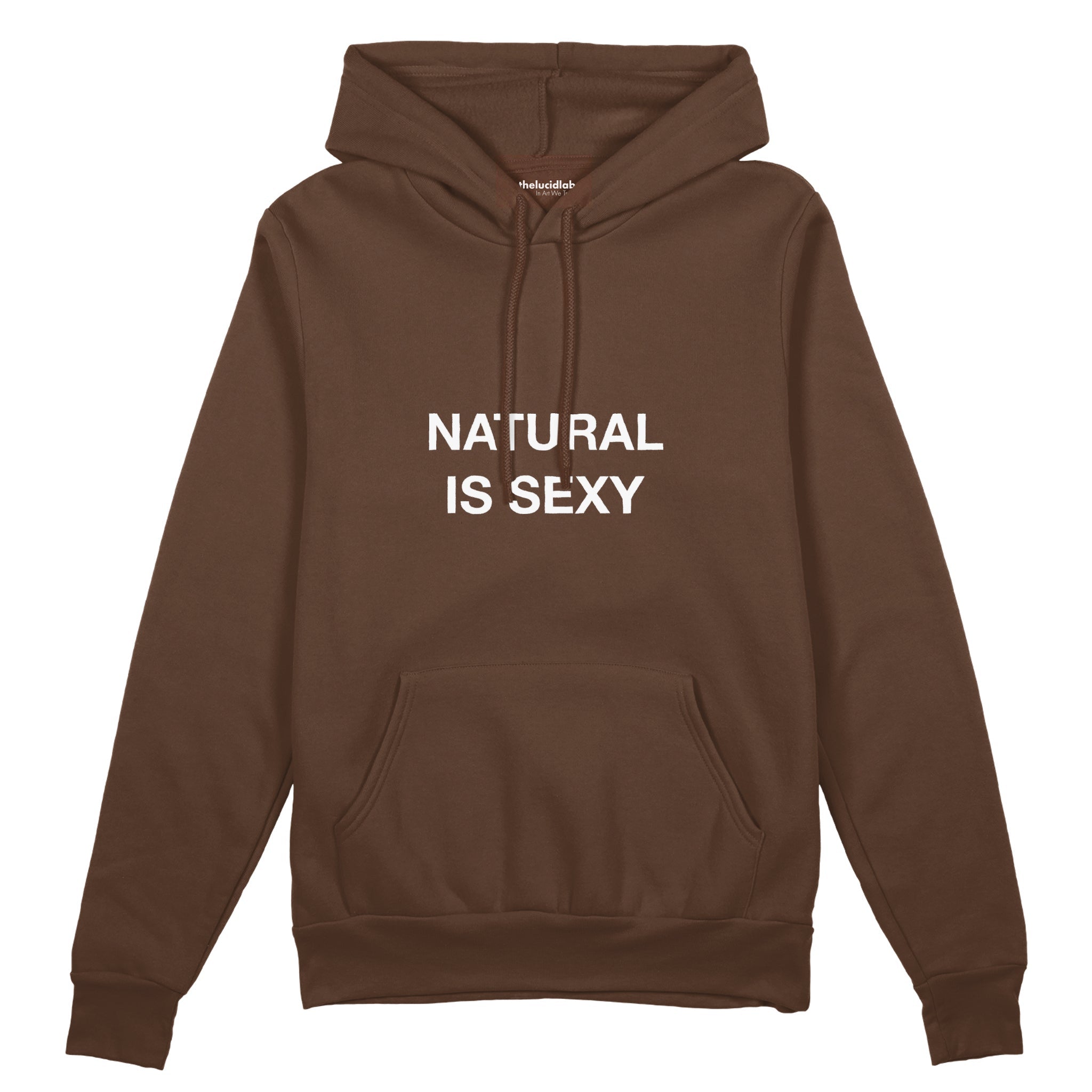 Natural Is Sexy Oversize Hoodie – Kahverengi – ön görünüm
