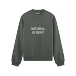 Natural Is Sexy Oversize Sweatshirt – Antrasit – ön görünüm