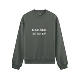 Natural Is Sexy Oversize Sweatshirt – Antrasit – ön görünüm