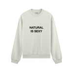 Natural Is Sexy Oversize Sweatshirt – Beyaz – ön görünüm